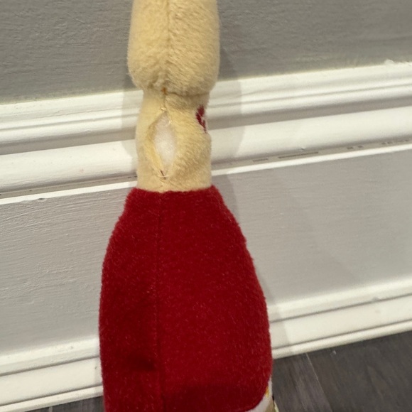 Robert Muttdavi Red and Cream Wine Plush Dog Toy - Picture 2 of 3